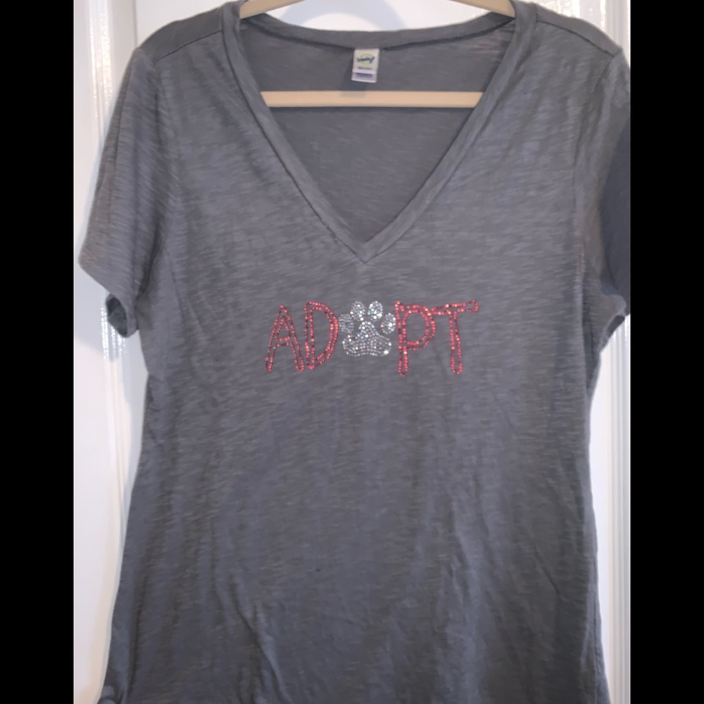 Animal lover ADOPT 🐾 V-Neck T-shirt Women’s Med